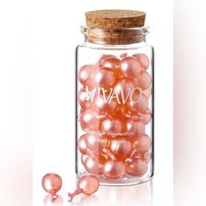 Mivavo Keratin Treatment Oil Rosemary Scent For Damaged Hair Pink 36 Capsules